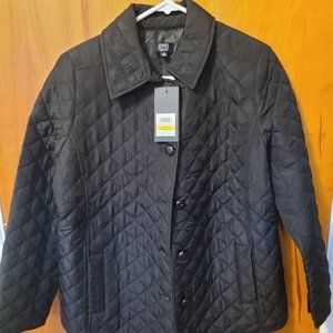NWT Jones New York Black Quilted Jacket Size Medium